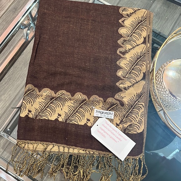 ✨Peach Couture Soft Persian Paisley Pashmina Shawl Scarf - Picture 2 of 6